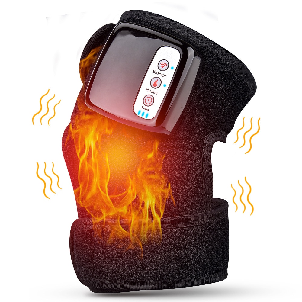 Electric Infrared Heating Knee Massager Wrap Elbow Joint Support Vibration Therapy Physiotherapy Machine Pain Relief Massageador