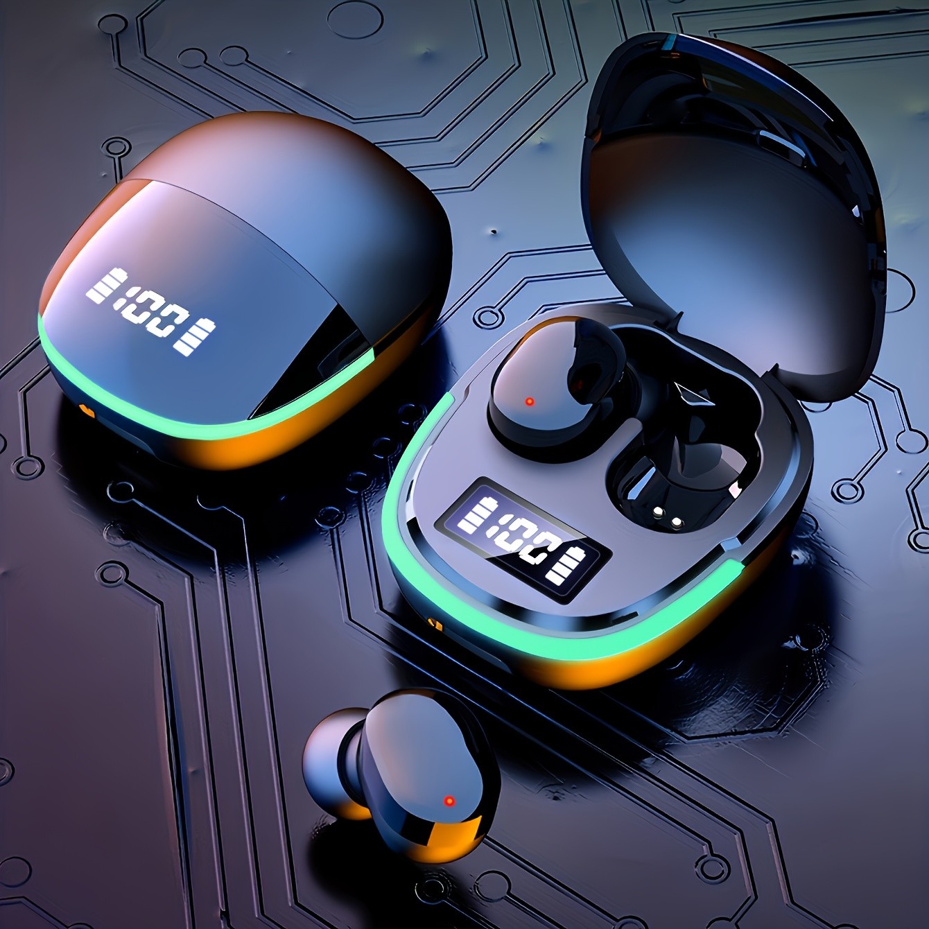 2024 New Wireless Earphones Headphones with LED Display  Touch In-Ear TWS Wireless Earbuds, Sports Music Game Headset for iOS/Android