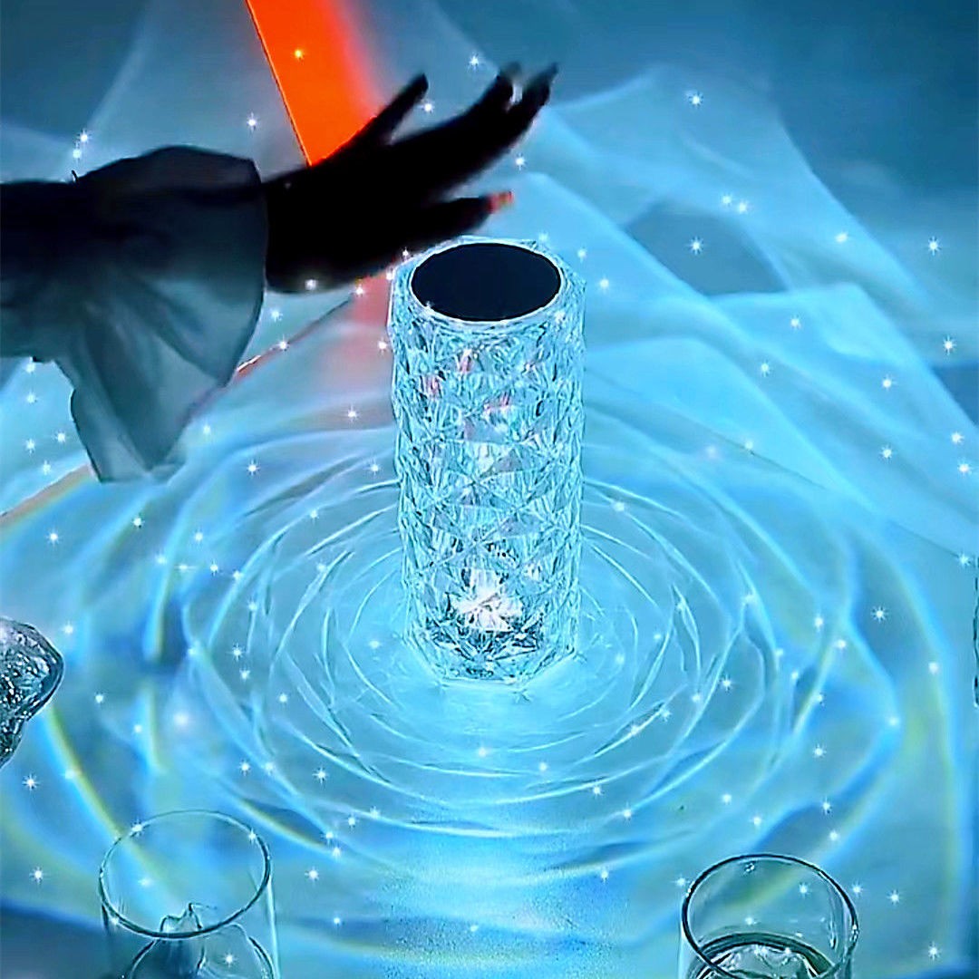 Touching Control Rose Crystal Lamp