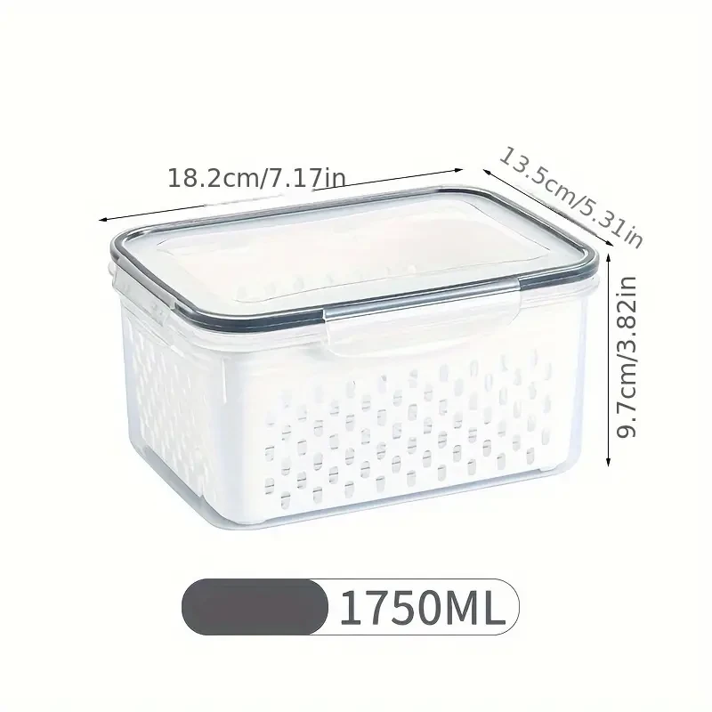 Refrigerator Storage Box - Fridge Organizer for Fresh Vegetables & Fruits