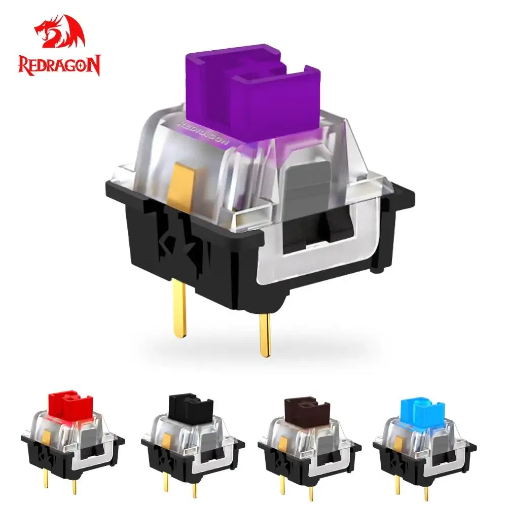 Color: Khaki, Axis Body: BLACK SWITCH - REDRAGON SMD RGB MX switch 3Pin Clicky Linear Tactile silent red blue Black Brown Purple Switche For Backlit Mechanical keyboard