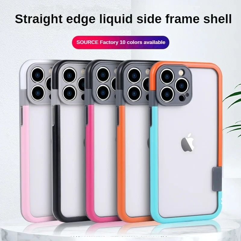 Color: SKY BLUE, Ships From: CHINA, Material: Cotton - Better Heat Dissipation Dual Color Bumper Border Soft Phone Case For iPhone 17 16 15 14 13 12 11 Pro Max 7 8 Plus XS XR