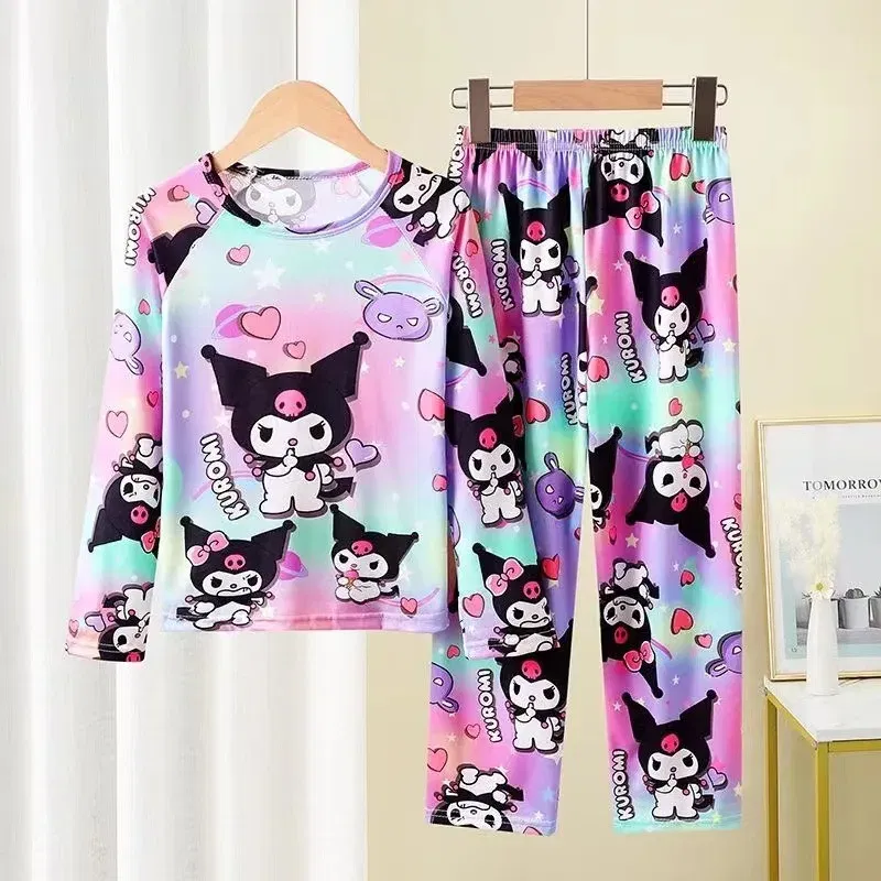 Color: Red, Kid Size: 11 - 2pcs/set New Disney Stitch Children Pyjamas for Boys and Girls Sets Kid Minnie Home Wear Travel Casual Sleepwear Suit Cute Gift