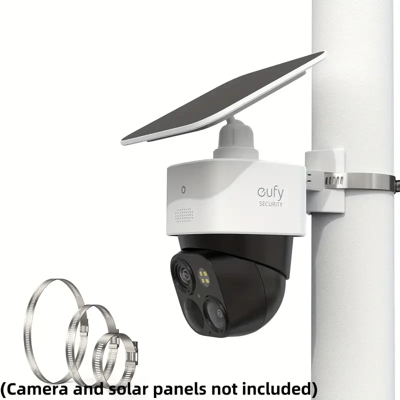 Pole Mounting Bracket for Eufy Security SoloCam S340 - Solar Security Camera (1 Pack, White)