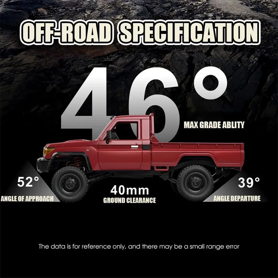 Color: Pink - MN MODEL 1/12 4X4 Remote Control Diving Off-road Car Retro LC79 Truck Climbing All Terrain Vehicle Rock Crawler Toy for Adult