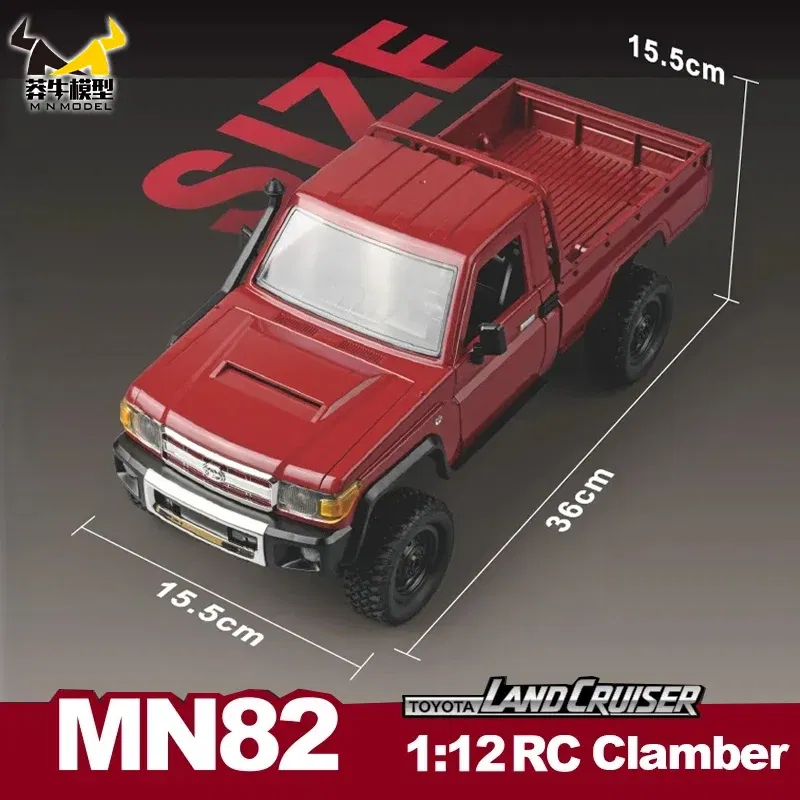 Color: Pink - MN MODEL 1/12 4X4 Remote Control Diving Off-road Car Retro LC79 Truck Climbing All Terrain Vehicle Rock Crawler Toy for Adult