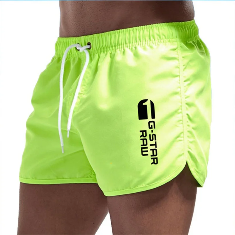 Color: Sky blue, Size: XXL - Summer new men's luxury beach pants clothing quick dry gym jogging sexy shorts vacation casual swimming trunks