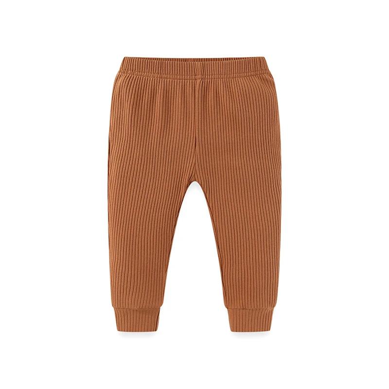 Color: Beige, Kid Size: 12M - Kiddiezoom 1 Pcs/Lot Fashion Unisex Solid Baby Boy Girl Pants 0-24Months Cotton Ribbed Soft Newborn Leggings