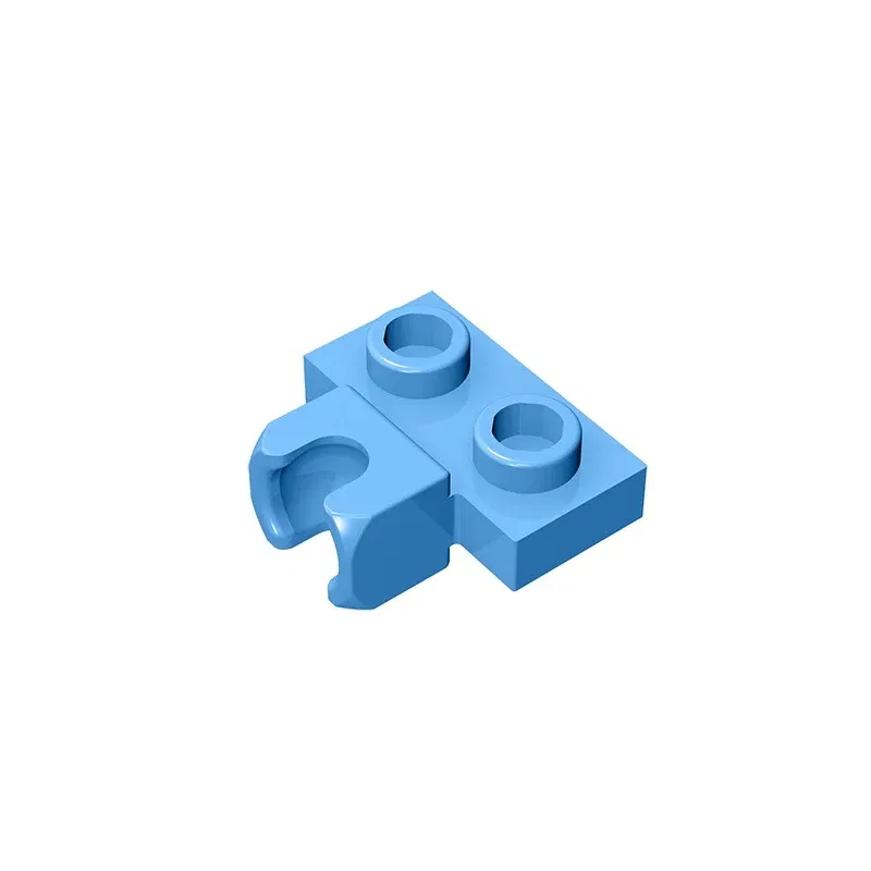 Color: Light Grey - MOC PARTS GDS-850  Plate, Modified 1 x 2 with Small Tow Ball Socket on Side compatible with lego 14704 pieces of children's toys