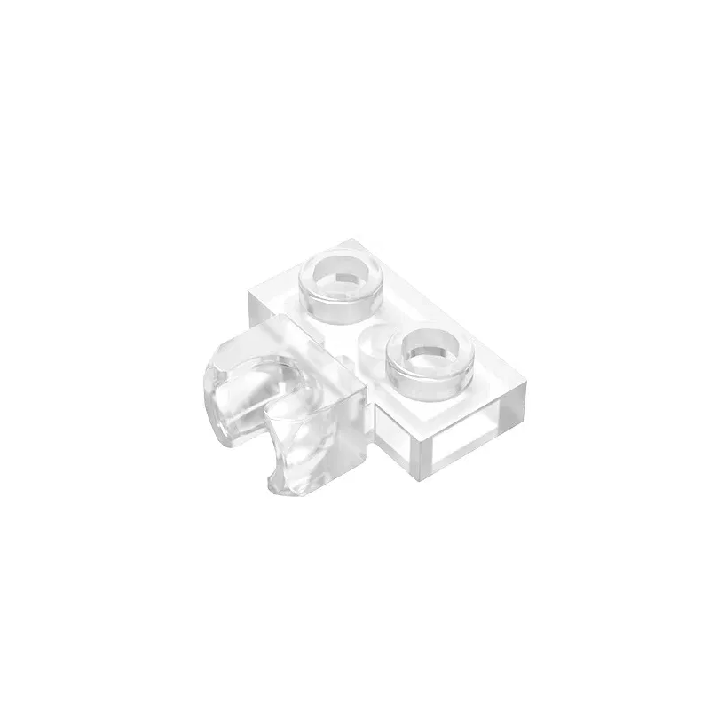 Color: Light Grey - MOC PARTS GDS-850  Plate, Modified 1 x 2 with Small Tow Ball Socket on Side compatible with lego 14704 pieces of children's toys