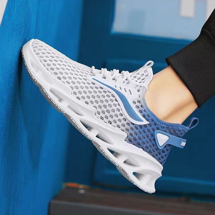 Men's Lace-up Sneakers  Hollow-sole Low Top Running Shoes