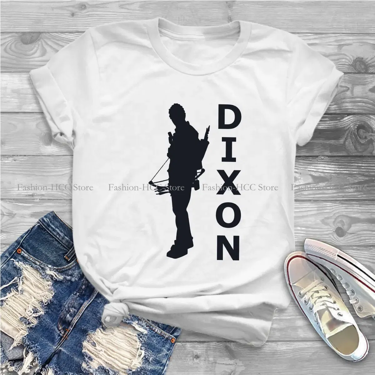 Color: black, Size: S - Daryl Dixon Classic Special Polyester TShirt The Walking Dead Dary Dixon Comfortable Hip Hop Gift Idea  T Shirt Stuff
