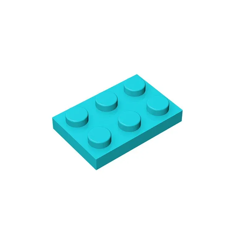 Color: Brown - Educational Assemblage GOBRICKS Plate 2 x 3 compatible  with lego 3021 pieces of children's toys building block Particles Plate