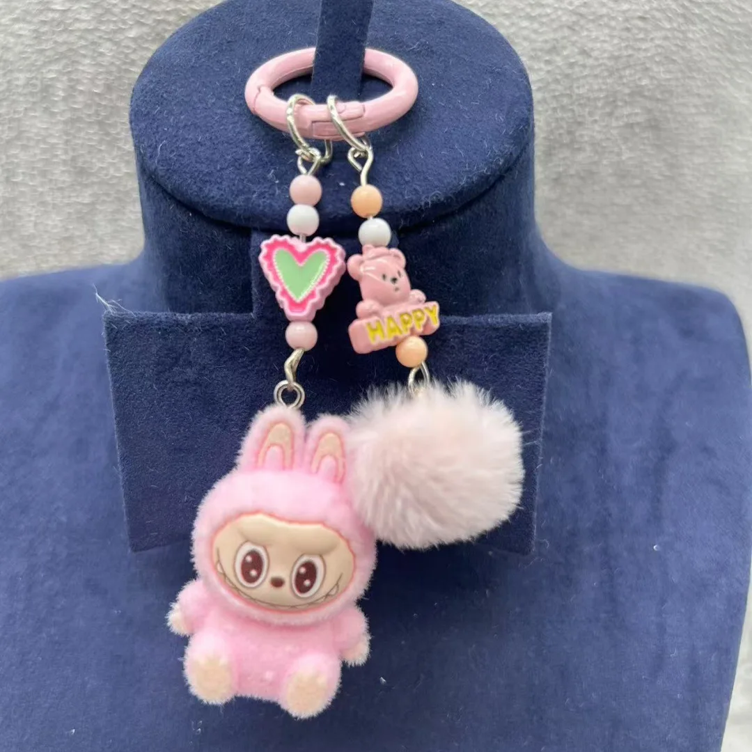 Color: green, Ships From: CHINA - Mini cloth keychain kawaii three-dimensional cartoon creative car phone pendant bag hanging children's day gift