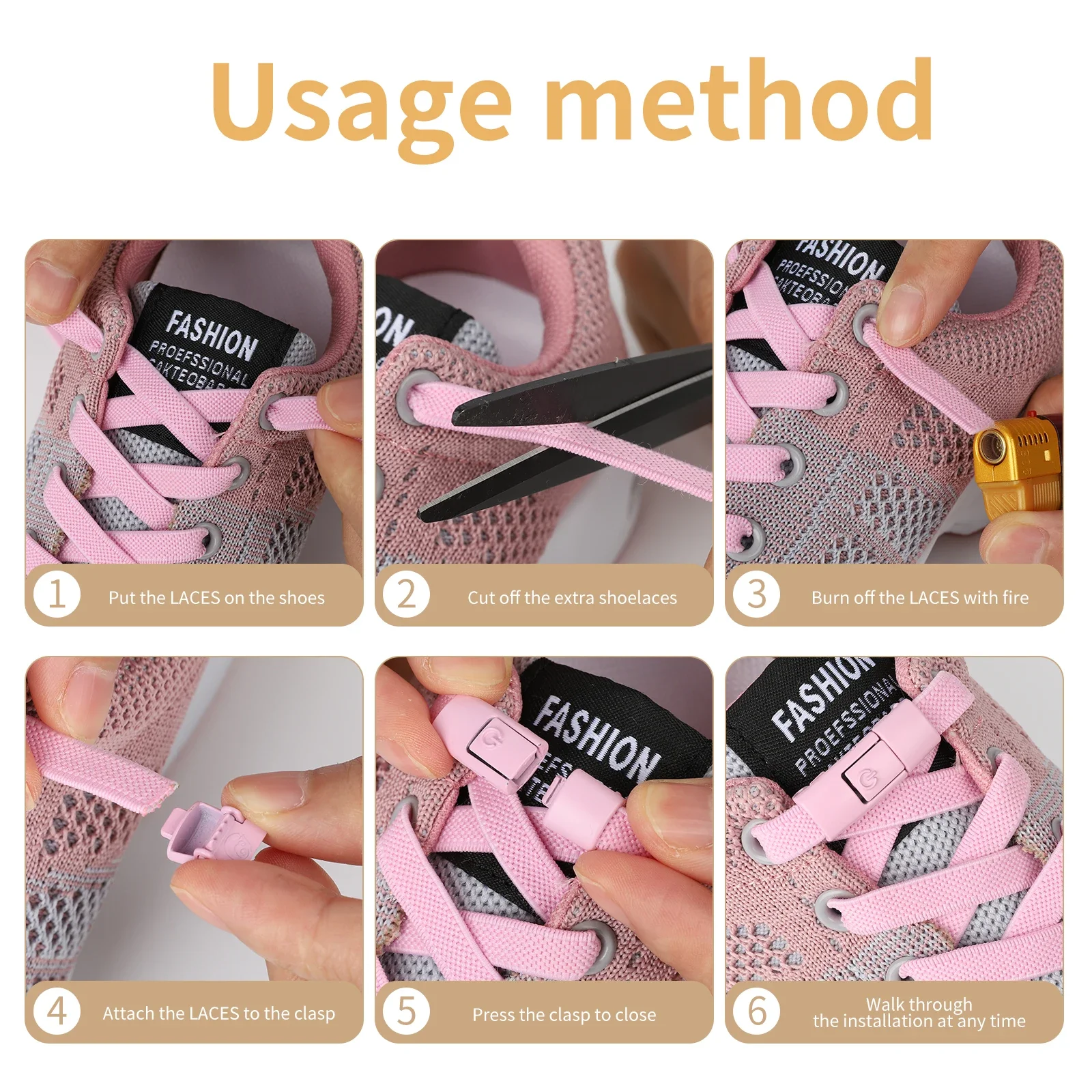 Color: Clear - 2/4/10pairs Without Ties Elastic Laces No Tie Shoe Laces Press Lock Shoelaces Sneaker Kids Adult 8MM Widened Flat Shoelace