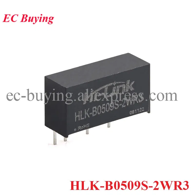 Color: Khaki - DC-DC Isolated Switching Power Module 5V to 5V 9V 12V 2W Power Supply Short Circuit Protection HLK-B0505S-2WR3 HLK-B0512S-2WR3