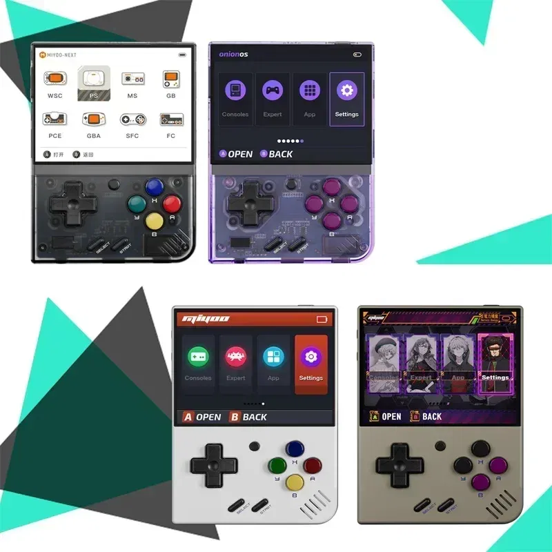Color: Rose Gold, Bundle: Bundle 1 - MIYOO Mini Plus Portable Retro Handheld Game Console V2 Mini+ IPS Screen Classic Video Game Console Linux System Children's Gift