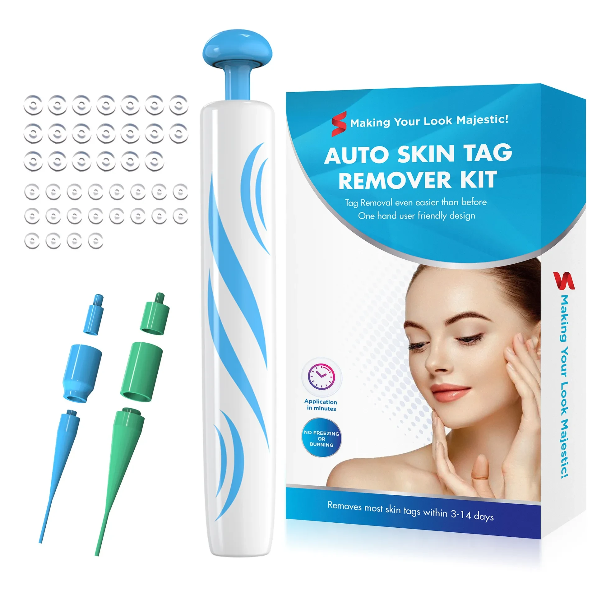 Skin Tag Removal Kit Home Use Mole Wart Remover Micro Band Skin Tag Treatment