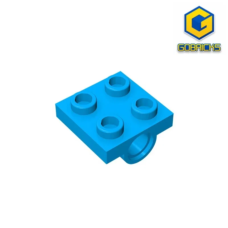 Color: plum - MOC PARTS GDS-848 Plate, Modified 2 x 2 with Pin Hole - Full Cross Support Underneath compatible with lego 10247 2444