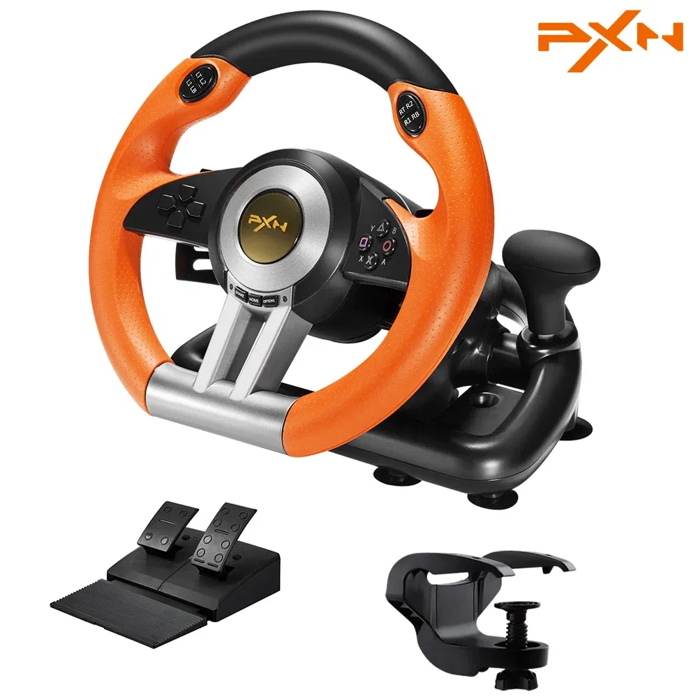 Color: Orange, Ships From: CHINA - New! PXN V3 Pro Gaming Racing Wheel Volante PC Steering Wheel Racing Game 180?° for PC Windows/PS3/PS4/Switch/Xbox One/Xbox