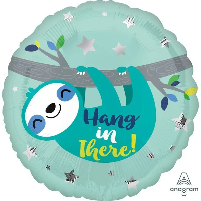 Balloon - 45cm Standard Hx Sloth Hang In There