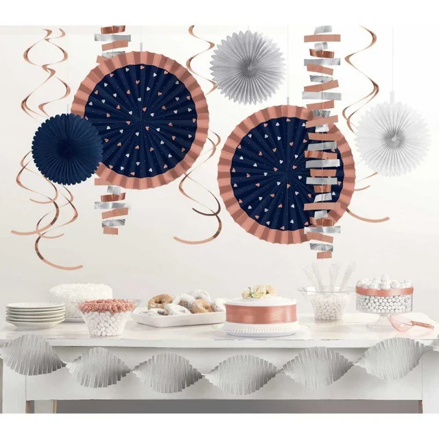 Navy Bride Wedding Room Decorating Kit - Pack of 14