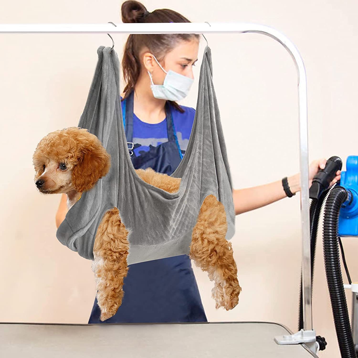 Deluxe Pet Grooming Hammock for Small to Medium Dogs