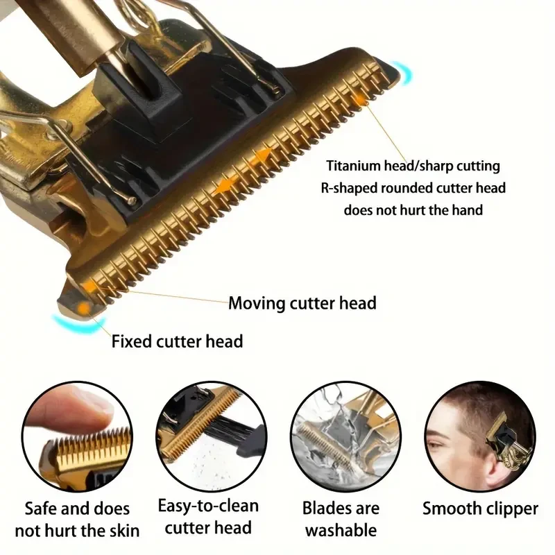Set Professional Men's Electric Hair Clippers Kit,