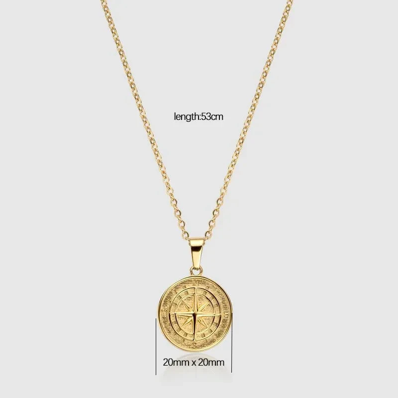 "To My Husband" - Compass Pendant