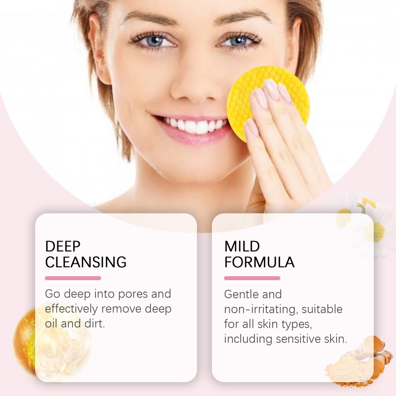 40/80pcs Turmeric Kojic Acid Cleansing Pads Exfoliating Pads Facial Sponges For Cleansing Exfoliating Daily Cleansing Skin Care