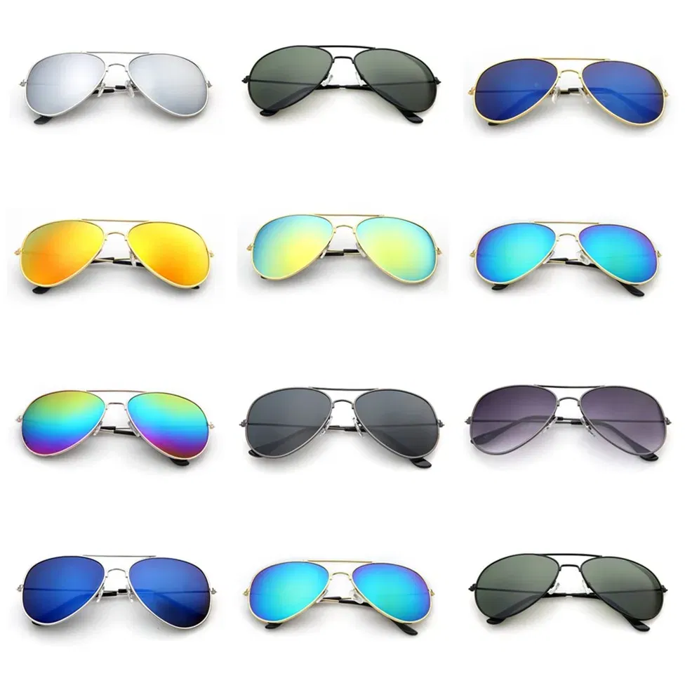 Lenses Color: MULTI, Frame Color: other - FOENIXSONG Fashion Sunglasses for Women Men  Pilot Round Gradient Mirror Women's Glasses Oculos Lentes Gafas De Sol