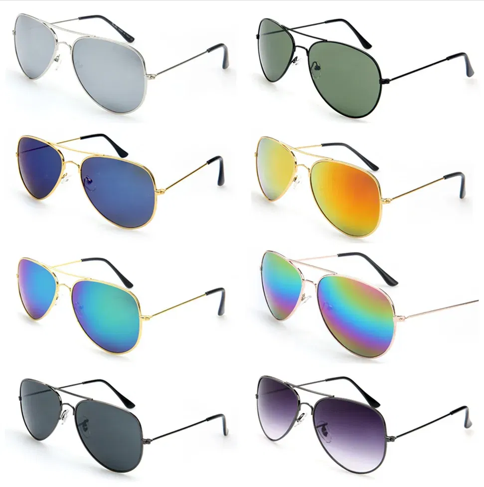 Lenses Color: MULTI, Frame Color: other - FOENIXSONG Fashion Sunglasses for Women Men  Pilot Round Gradient Mirror Women's Glasses Oculos Lentes Gafas De Sol