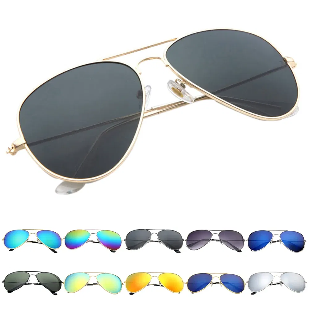 Lenses Color: MULTI, Frame Color: other - FOENIXSONG Fashion Sunglasses for Women Men  Pilot Round Gradient Mirror Women's Glasses Oculos Lentes Gafas De Sol