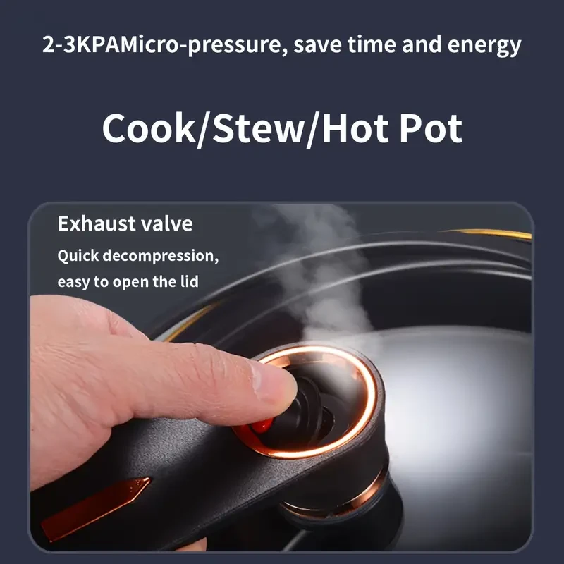 8L -Large Capacity Non-Stick Iron Pot