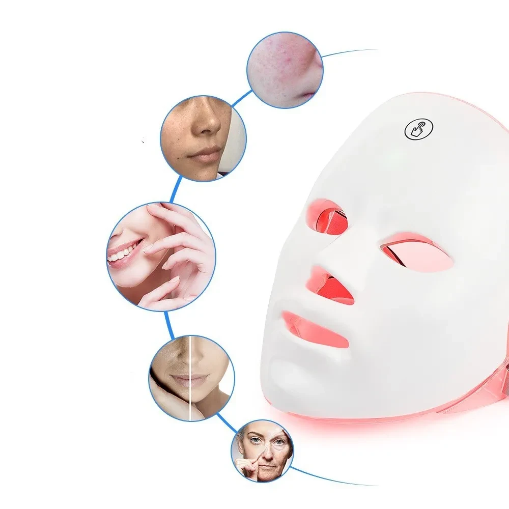 7-Color LED Light Mask for Home & Salon Use