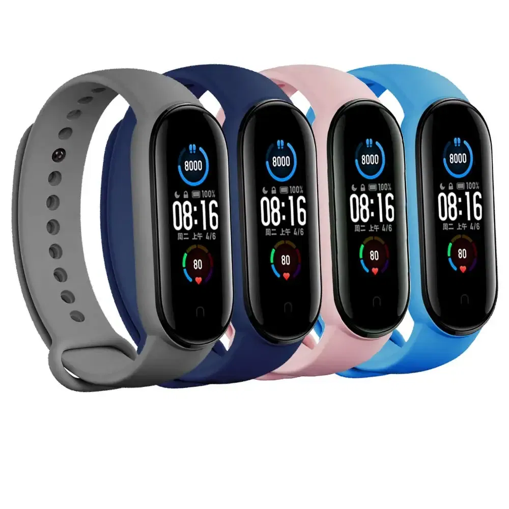 Band Color: Violet Fog , Band Width: 22mm, Ships From: CHINA - Silicone Watch Strap For Xiaomi Mi Band 7 6 5 4 3 Wristband Bracelet Wrist Straps MiBand 3/4 band5 band6 Smartwatch Accessories