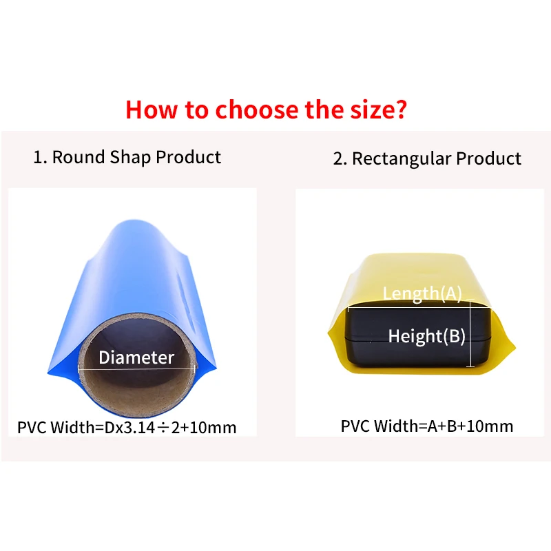 Color: Clear, Length: 11m, Inside Diameter: 40 mm - 1/5/20M 18650 Battery PVC Heat Shrink Tube Pack 10mm~ 100mm Insulated Film Wrap Lithium Case Protection Cable Sleeve Transparent