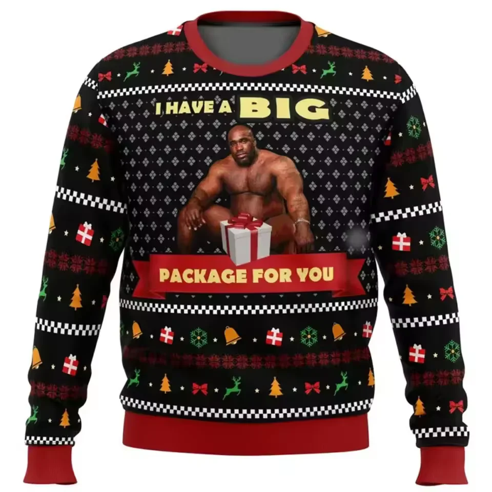 Color: green, Size: XXXL - Home Alone Ugly Christmas Sweater Men Women Pullover Hot Sale Round Neck Long Sleeve Top Christmas Clothing 3D Funny Printed