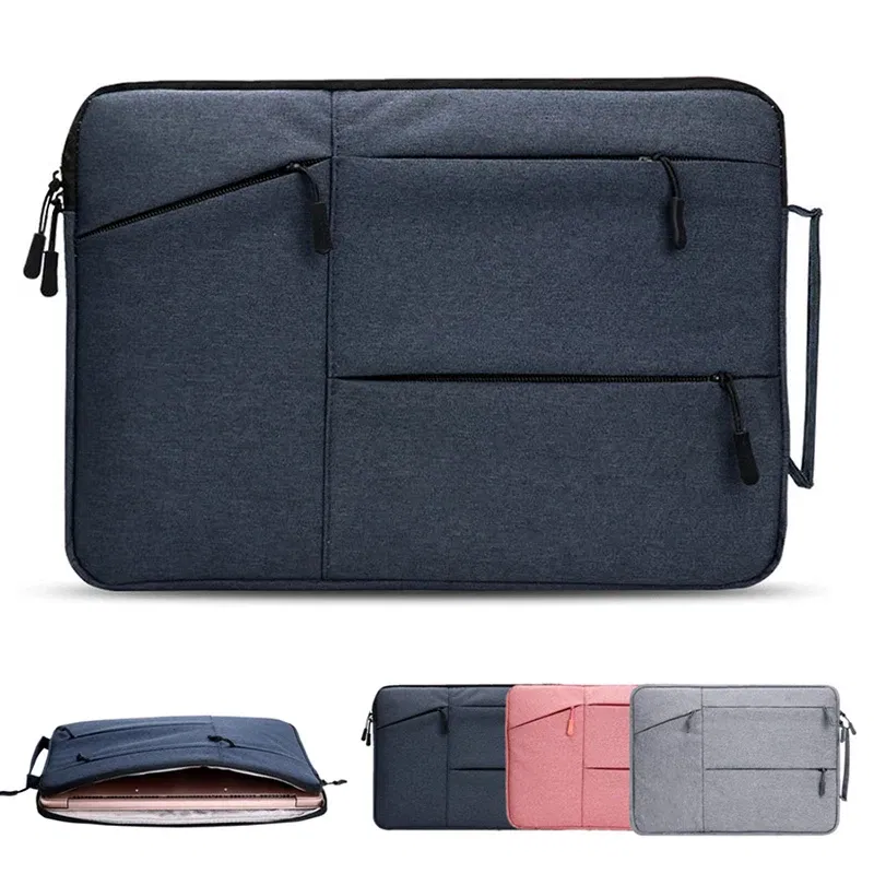 Color: LIGHT BLUE, Size: 14Inches 350mm - Laptop Handbag Sleeve Case 12 13 14 15 16 inch For HP DELL Notebook Bag Carrying Bag Macbook Air Pro 15.4 15.6 Protective Cases