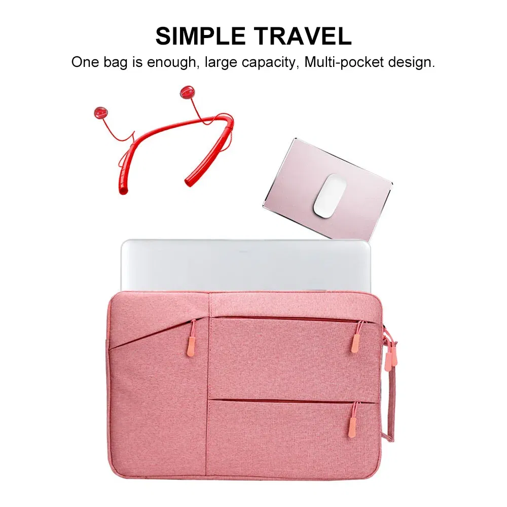 Color: LIGHT BLUE, Size: 14Inches 350mm - Laptop Handbag Sleeve Case 12 13 14 15 16 inch For HP DELL Notebook Bag Carrying Bag Macbook Air Pro 15.4 15.6 Protective Cases