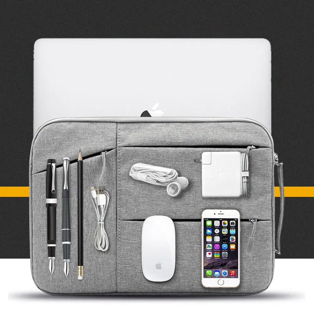 Color: LIGHT BLUE, Size: 14Inches 350mm - Laptop Handbag Sleeve Case 12 13 14 15 16 inch For HP DELL Notebook Bag Carrying Bag Macbook Air Pro 15.4 15.6 Protective Cases
