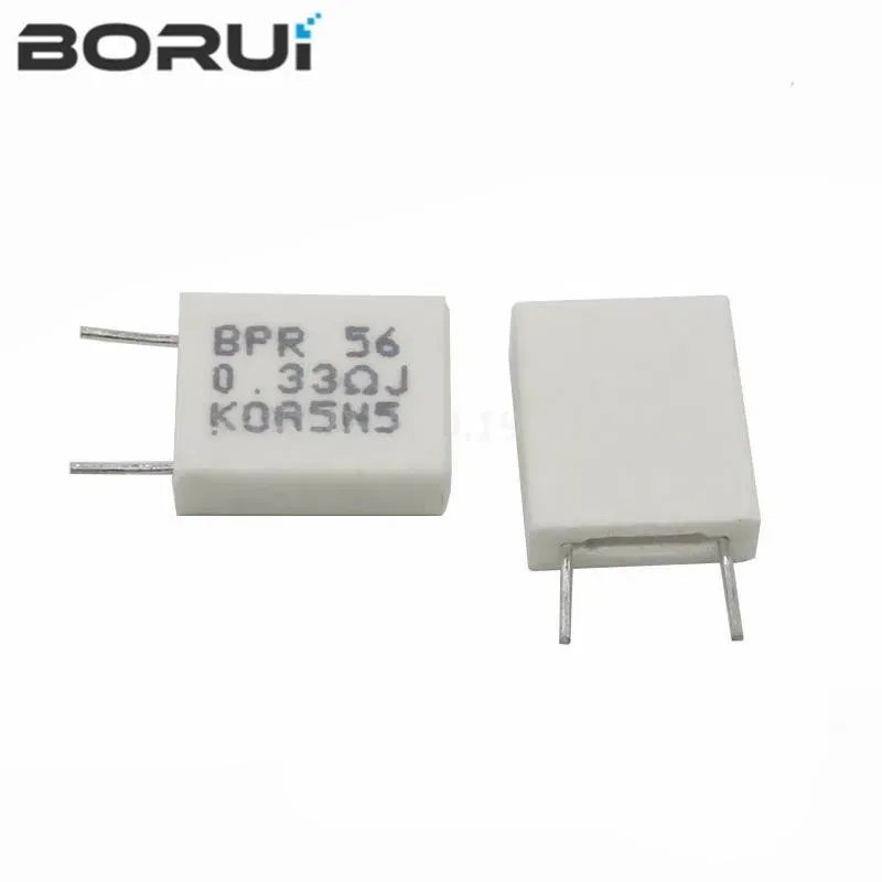 Resistance: 10K - 10pcs BPR56 5W 0.001 0.1 0.15 0.22 0.25 0.33 0.5 ohm Non-inductive Ceramic Cement Resistor 0.1R 0.15R 0.22R 0.25R 0.33R 0.5R