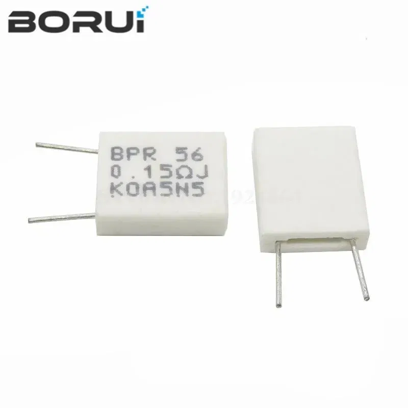 Resistance: 10K - 10pcs BPR56 5W 0.001 0.1 0.15 0.22 0.25 0.33 0.5 ohm Non-inductive Ceramic Cement Resistor 0.1R 0.15R 0.22R 0.25R 0.33R 0.5R