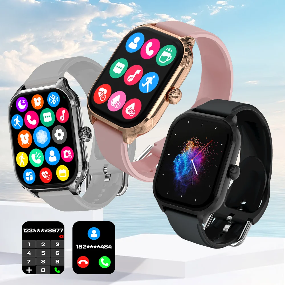 Color: GRAY - LAXASFIT H9 and H6 Smartwatch Dial to Answer Calls Calorie Tracking Heart Rate Blood Oxygen Monitoring Bluetooth Smart Watch