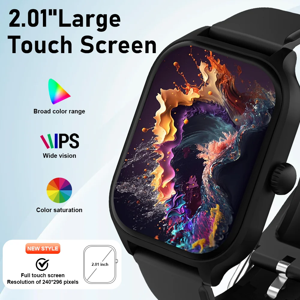 Color: GRAY - LAXASFIT H9 and H6 Smartwatch Dial to Answer Calls Calorie Tracking Heart Rate Blood Oxygen Monitoring Bluetooth Smart Watch