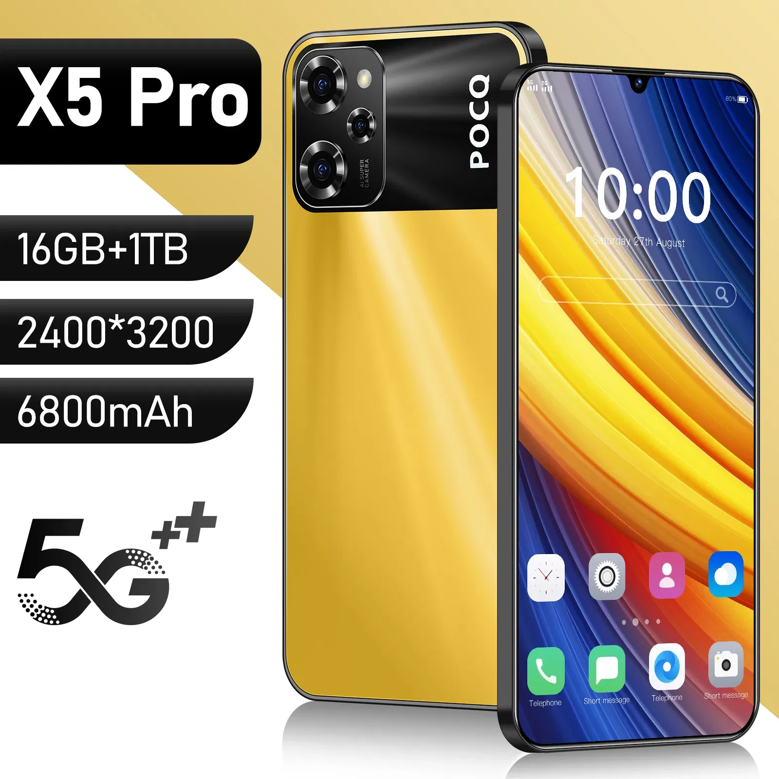 Color: Dark Grey, Bundle: bundle 18 - 2025 HOT X5 Pro Smartphone Global Version Snapdragon 8 Gen 3 72MP+108MP Cellphone Android Unlocked Mobile Phone Celular Nfc