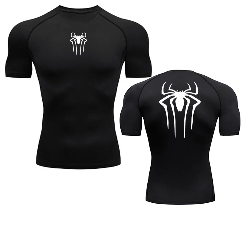 Color: Gold, Size: XXL - Printed Men's Athletic Compression Shirts Athletic Quick Dry Breathable Rash Guard Athletic Tight Workout Tops Summer Men
