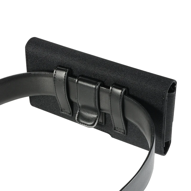 Color: Beige - Universal Casual Phone Pouch Waist Bag For iPhone Samsung Google Smart Phone Case Belt Clip Holster Oxford Cloth Bag Flip Cover
