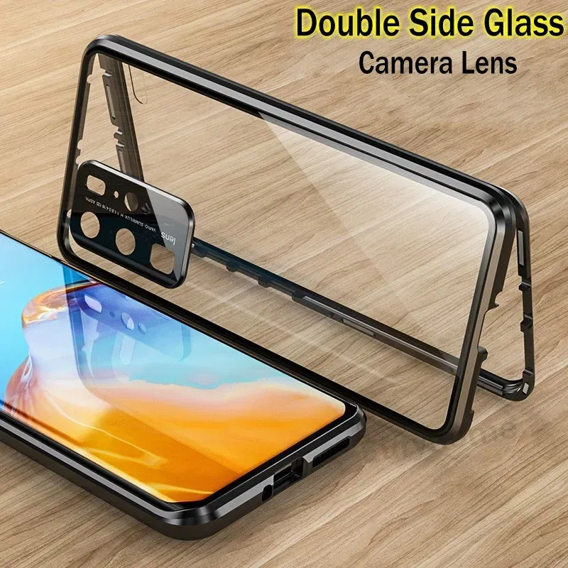 Color: Green, Material: EVA - Phone Case Shell Double sided Protection Cover For Huawei P30 Pro P40 Pro Plus P40 Lite 5G Magnetic Adsorption Phone Sleeve bag