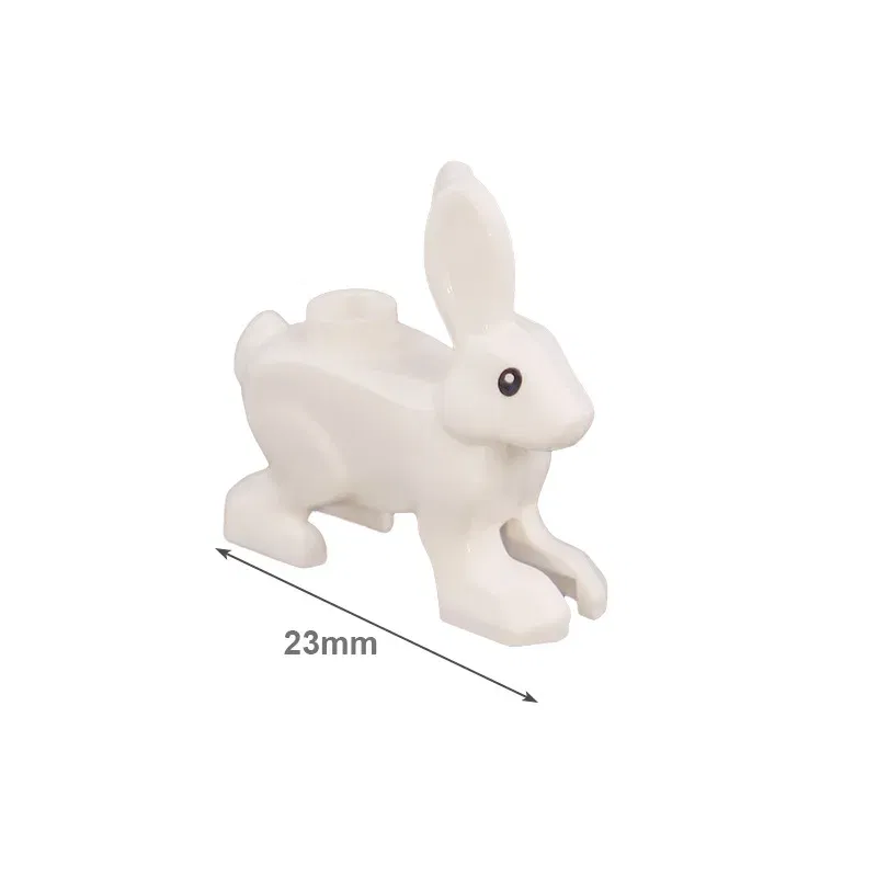 Color: Lime - MOC City Animal Building Block Figures Hare Dairy Cow Squirrel Dolphin Pug DIY Farm Street View Accessories Bricks Toys Gifts